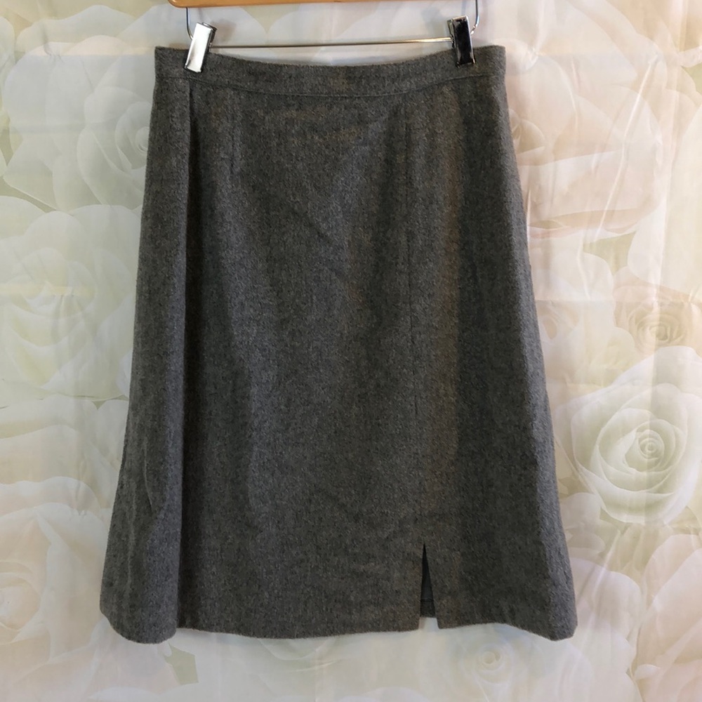 Domino Gray Wool Skirt Size 12